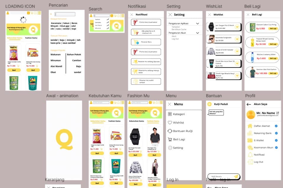 RuangQ – Full Mobile E-Commerce & Marketplace App Design - preview 1
